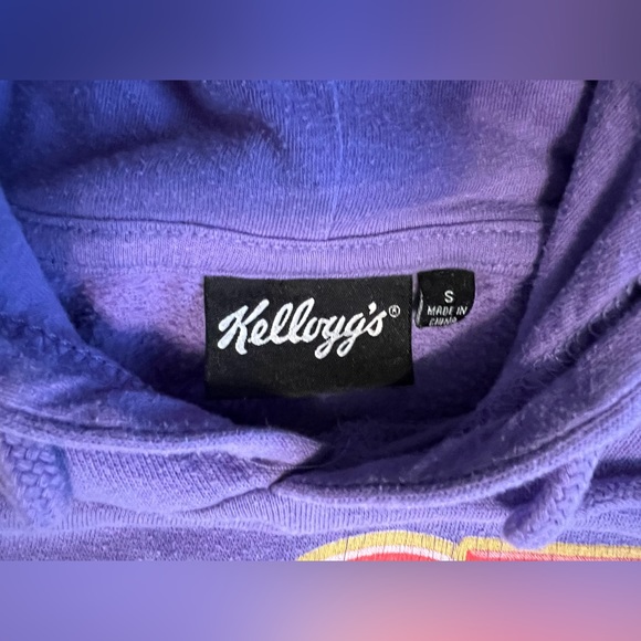 🍭Hoodie Kellogg’s Froot Loops Toucan | Purple | Unisex Small - Picture 10 of 10